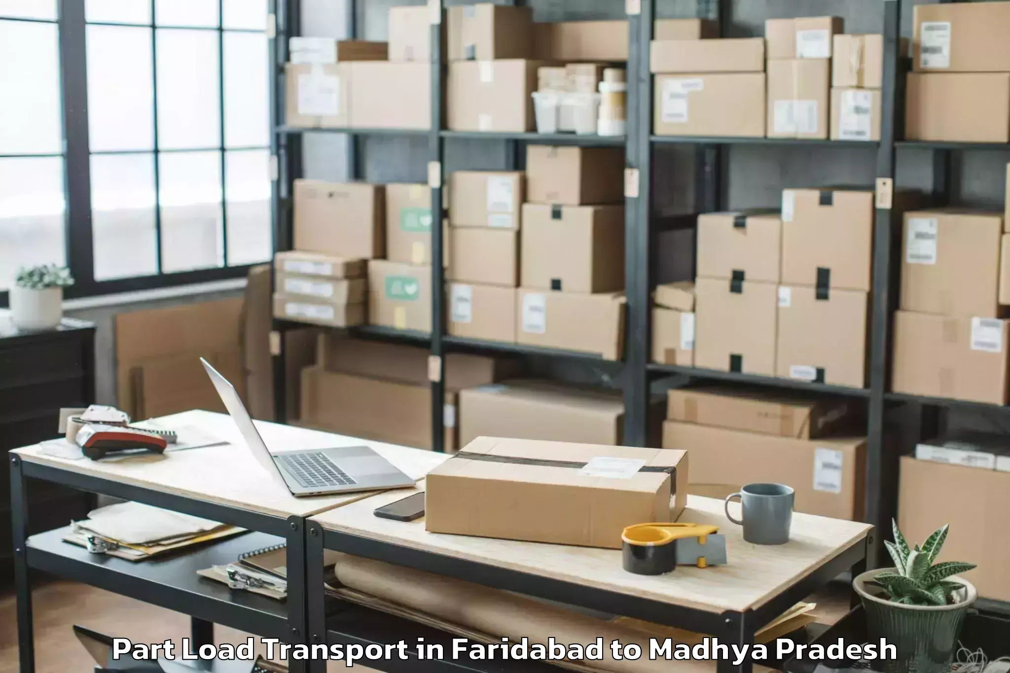 Leading Faridabad to Shajapur Part Load Transport Provider